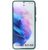 Farvekombination hårdt etui til Samsung Galaxy S21 Plus mørkegrøn