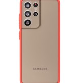 Kleurcombinatie Hard Case voor Samsung Galaxy S21 Ultra Rood