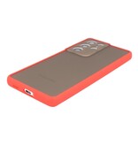 Custodia rigida con combinazione di colori per Samsung Galaxy S21 Ultra Red