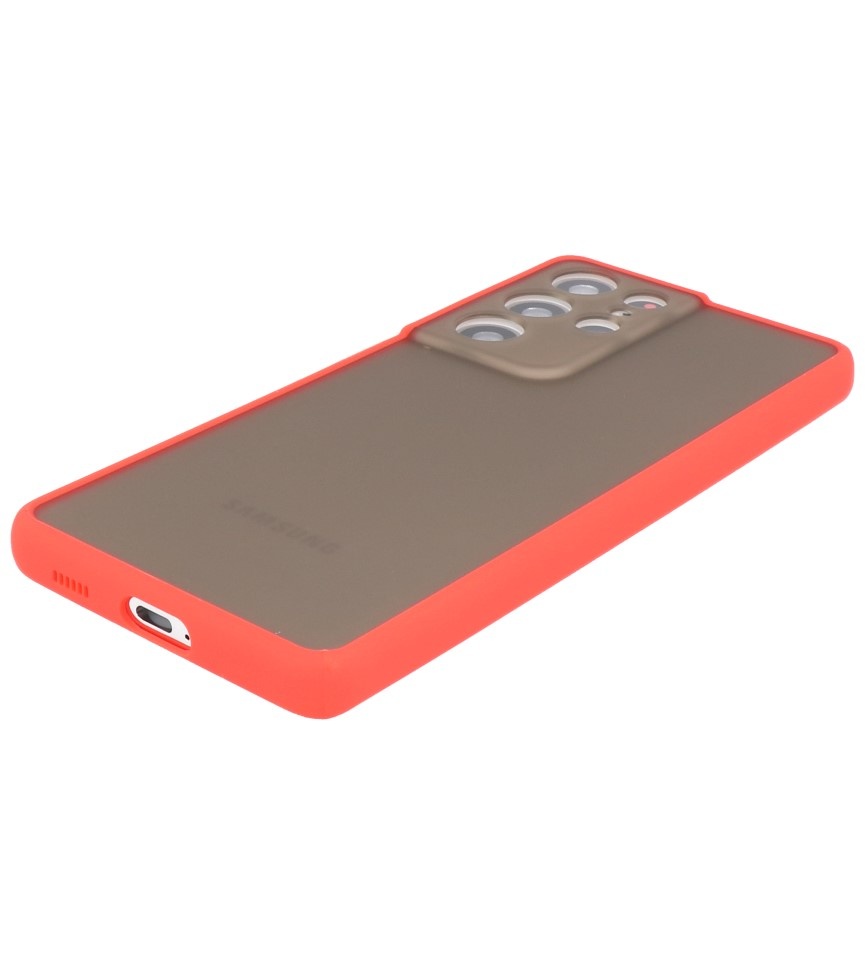 Color combination Hard Case for Samsung Galaxy S21 Ultra Red