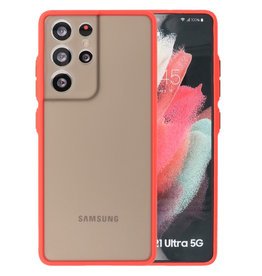 Kleurcombinatie Hard Case Samsung Galaxy S21 Ultra Rood