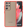 Combinación de colores Estuche rígido Samsung Galaxy S21 Ultra Rojo