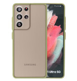 Farvekombination hårdt etui til Samsung Galaxy S21 Ultra Green