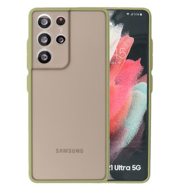 Combinazione di colori Custodia rigida per Samsung Galaxy S21 Ultra Green