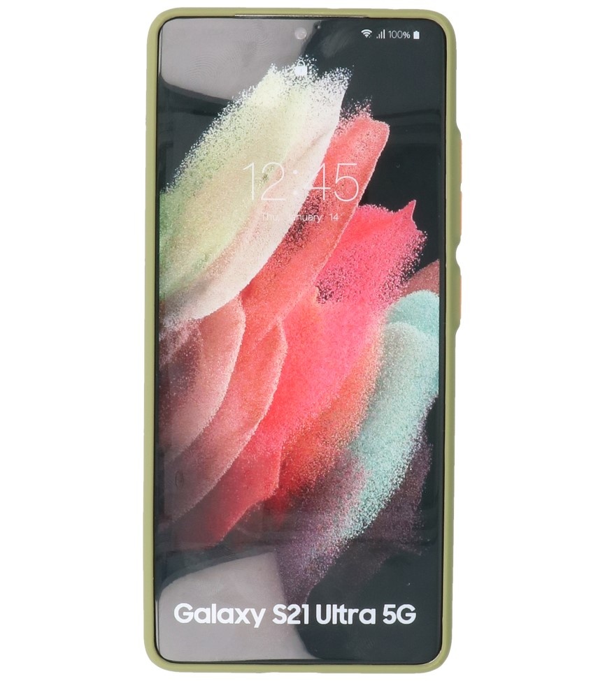 Farbkombination Hard Case für Samsung Galaxy S21 Ultra Green