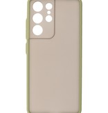 Coque Rigide Combinaison de Couleurs pour Samsung Galaxy S21 Ultra Vert