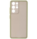 Farvekombination hårdt etui til Samsung Galaxy S21 Ultra Green