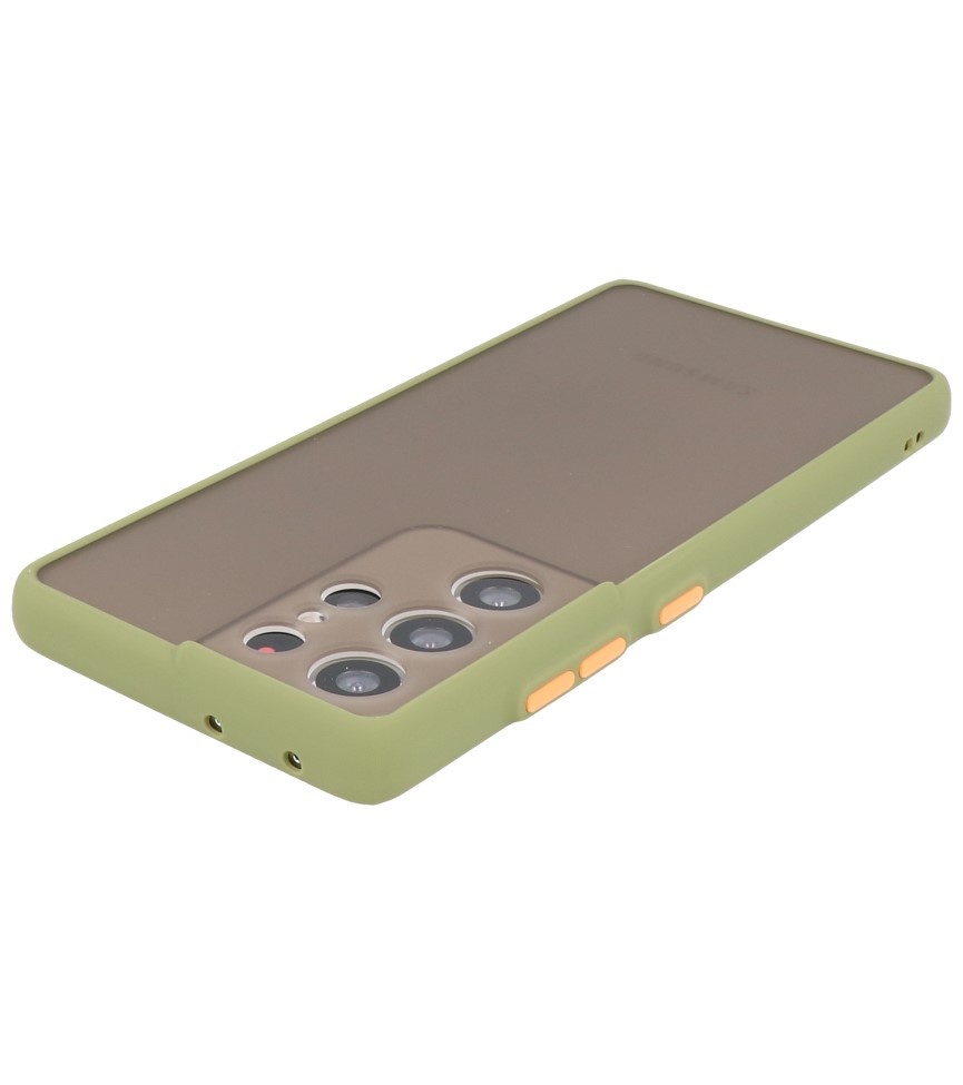 Color combination Hard Case for Samsung Galaxy S21 Ultra Green