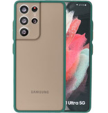 Farvekombination hårdt etui til Samsung Galaxy S21 Ultra mørkegrøn