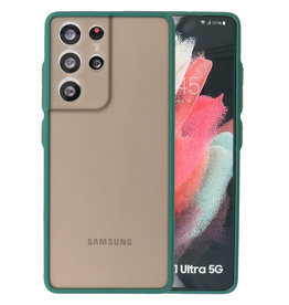 Combinazione di colori Custodia rigida per Samsung Galaxy S21 Ultra Dark Green