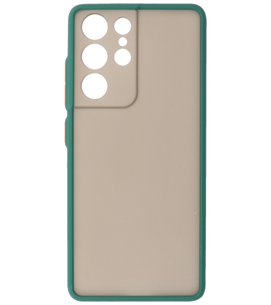 Kleurcombinatie Hard Case voor Samsung Galaxy S21 Ultra Donker Groen