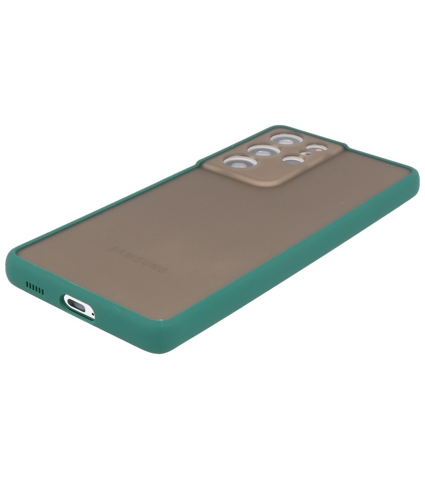 Color Combination Hard Case for Samsung Galaxy S21 Ultra Dark Green