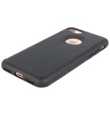 Klassiek Design Leer Back Cover iPhone 8 Zwart