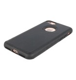 Klassiek Design Leer Back Cover voor iPhone SE 2020 / 8 / 7 Zwart