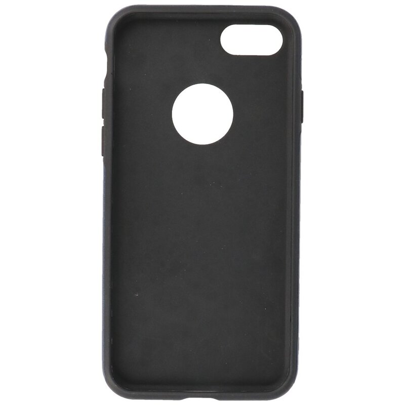 Klassiek Design Leer Back Cover iPhone 8 Navy