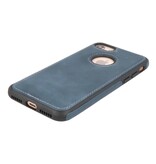 Klassiek Design Leer Back Cover iPhone 8 Navy