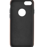 Klassiek Design Leer Back Cover iPhone 8 Cognac