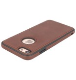 Klassiek Design Leer Back Cover voor iPhone SE 2020 / 8 / 7 Mocca