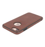 Klassiek Design Leer Back Cover voor iPhone SE 2020 / 8 / 7 Mocca