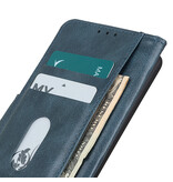 Stile a libro in pelle PU pull-up per OnePlus 9R Blue