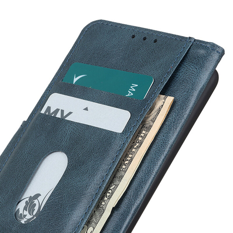 Stile a libro in pelle PU pull-up per OnePlus 9R Blue