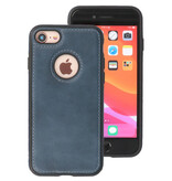Klassiek Design Leer Back Cover iPhone 8 Navy