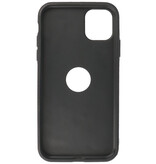 Klassiek Design Leer Back Cover voor iPhone 11 Zwart