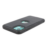 Klassiek Design Leer Back Cover voor iPhone 11 Zwart