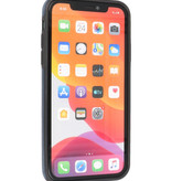 Klassiek Design Leer Back Cover voor iPhone 11 Navy