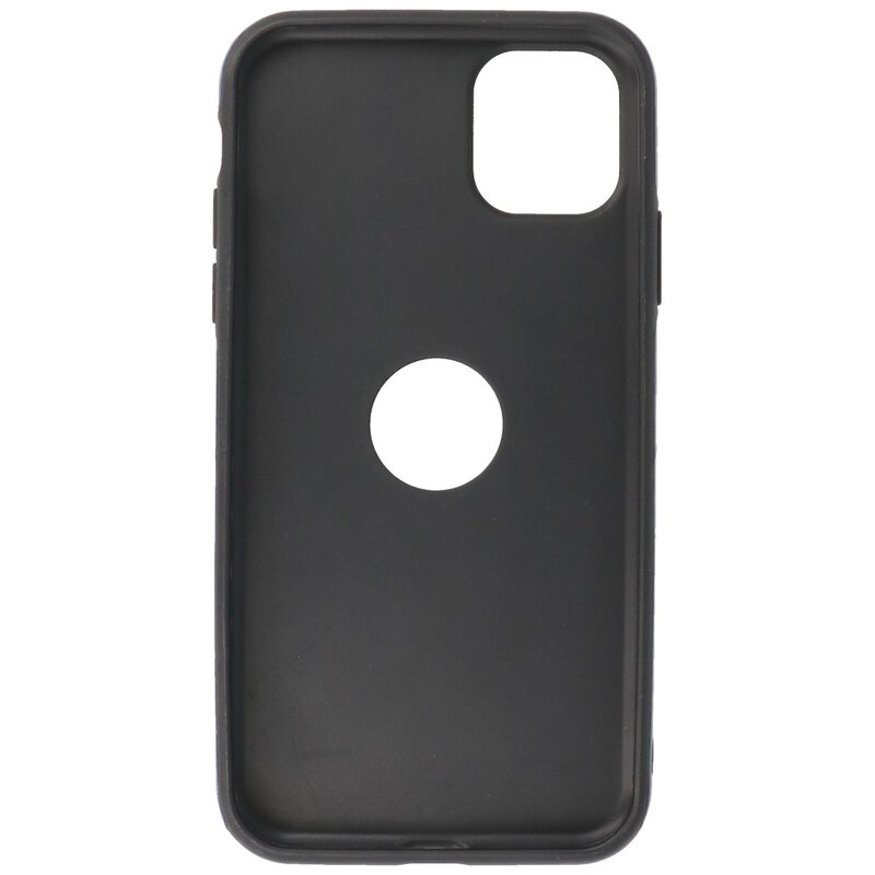 Klassiek Design Leer Back Cover iPhone 11 Navy