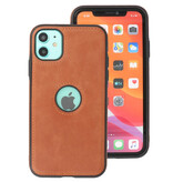 Klassiek Design Leer Back Cover voor iPhone 11 Cognac