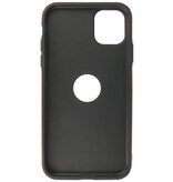 Klassiek Design Leer Back Cover voor iPhone 11 Cognac