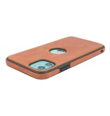 Klassiek Design Leer Back Cover voor iPhone 11 Cognac