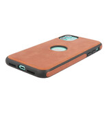 Klassiek Design Leer Back Cover voor iPhone 11 Cognac
