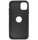 Klassiek Design Leer Back Cover voor iPhone 11 Mocca