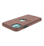 Klassiek Design Leer Back Cover voor iPhone 11 Mocca