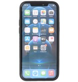 Klassiek Design Leer Back Cover voor iPhone 12 - 12 Pro Zwart