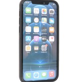 Klassiek Design Leer Back Cover iPhone 12 - Pro Zwart