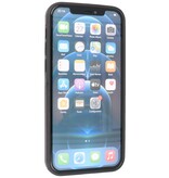 Klassiek Design Leer Back Cover voor iPhone 12 - 12 Pro Zwart