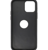 Klassiek Design Leer Back Cover voor iPhone 12 - 12 Pro Navy