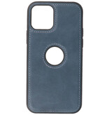 Klassiek Design Leer Back Cover voor iPhone 12 - 12 Pro Navy