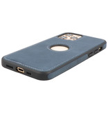 Klassiek Design Leer Back Cover voor iPhone 12 - 12 Pro Navy