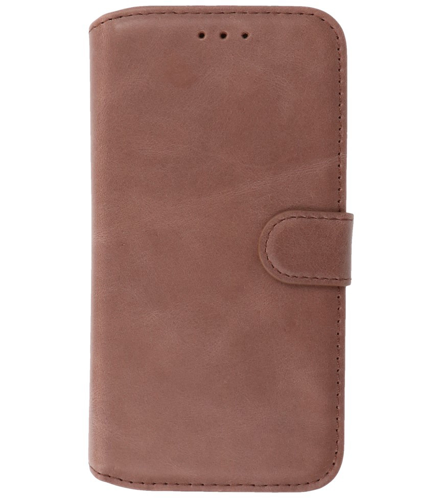 Klassiek Design 2 in 1 Leer Book Case voor iPhone 12 - 12 Pro Mocca