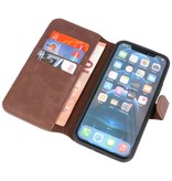 Klassiek Design 2 in 1 Leer Book Case voor iPhone 12 - 12 Pro Mocca