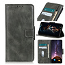 Pull Up PU Leather Bookstyle para Oppo Reno 5 Pro Plus 5G Verde oscuro
