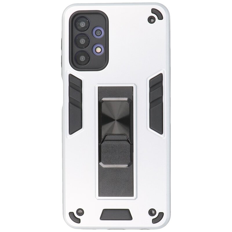 Stand Hardcase Backcover for Samsung Galaxy A32 5G Silver