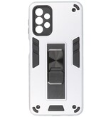 Stand Hardcase Backcover voor Samsung Galaxy A32 5G Zilver