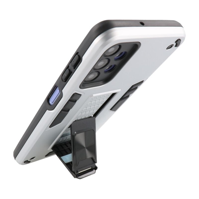Stand Hardcase Backcover for Samsung Galaxy A32 5G Silver