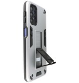 Stand Hardcase Backcover voor Samsung Galaxy A32 5G Zilver