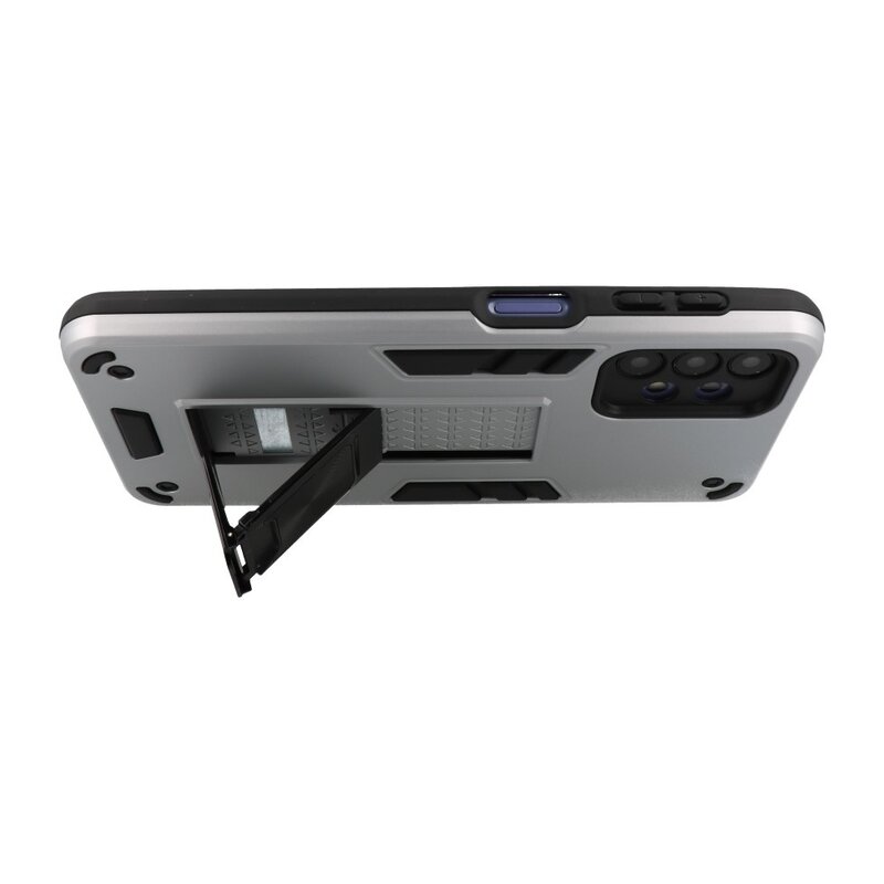 Stand Hardcase Backcover for Samsung Galaxy A32 5G Silver